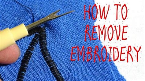 How to Remove Embroidery Stitches: A Guide with Multiple Views