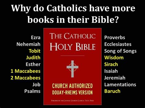 Why Do Catholics Have More Books in the Bible: A Diverse and Insightful Discussion